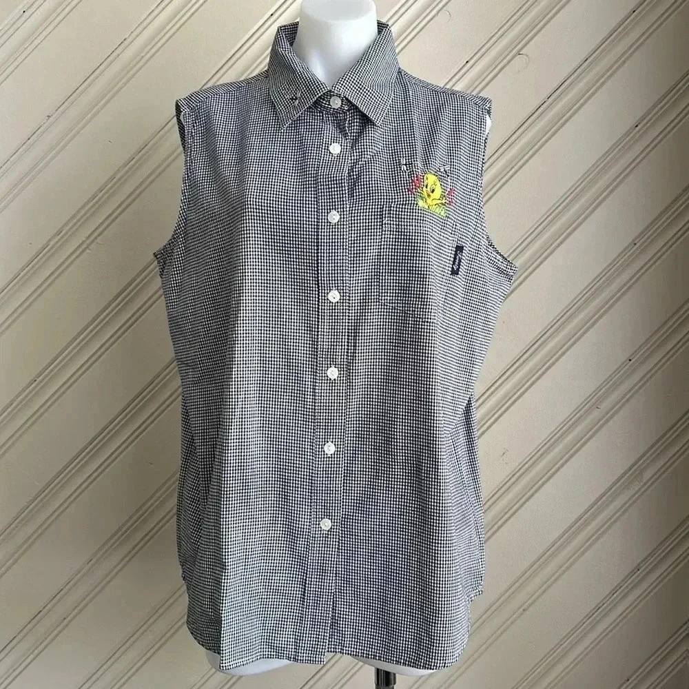 Vintage 90s Tweety Bird Sleeveless Top Size 14W-16W